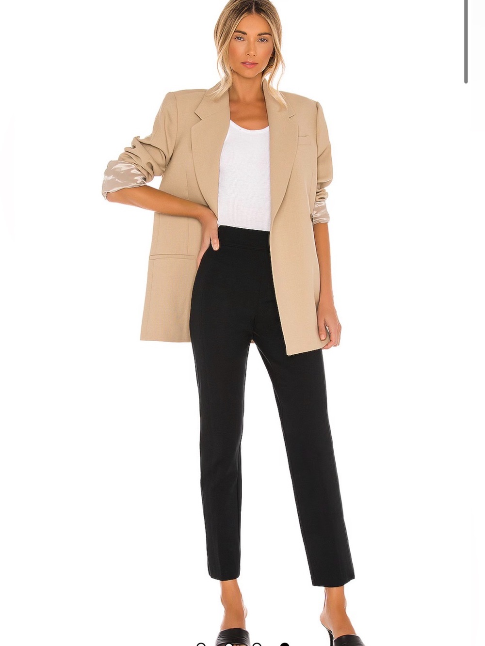 SPANX Black Straight-Leg Cropped Trousers M - Picture 1 of 10